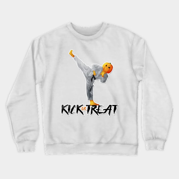 Kick-Or-Treat Crewneck Sweatshirt by Jarrodjvandenberg